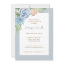 Festa de aniversário Floral de Cor Azul