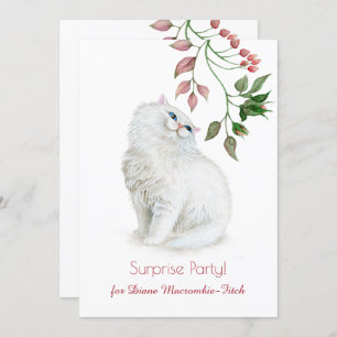 Convite Festa de aniversário floral do verde persa do rosa