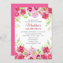 Festa de aniversário Floral Rosa das Mulheres