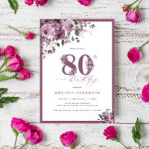 Festa de aniversário Floral Roxo Elegante