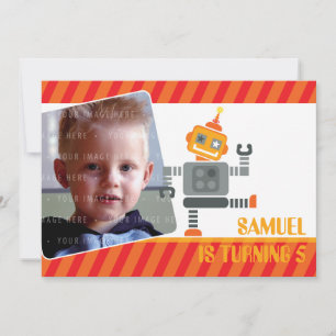 Convite FESTA DE ANIVERSÁRIO FOTOGRAFAR CONVIDA :: robô da