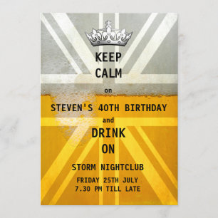 Convite Festa de aniversário fresca fria da cerveja da