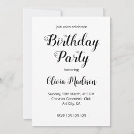 Convite Festa de aniversário Geométrica da Cinza Amarela