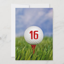 Convite Festa de aniversário Golf 16