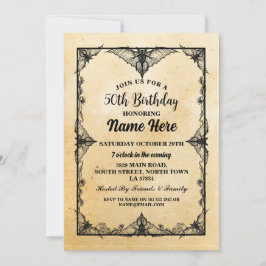 Convite Festa de aniversário Gótica Convide Halloween