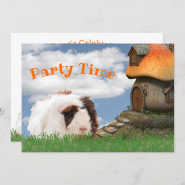 Convite Festa de aniversário infantil - Casa dos Cogumelos