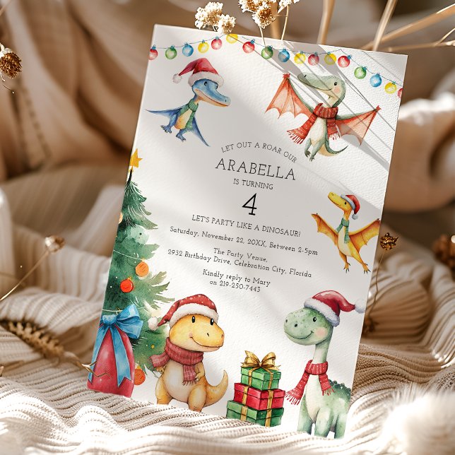 Convite Festa de Aniversário Infantil de Dinossauro (Criador carregado)