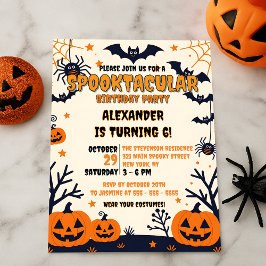 Convite Festa de Aniversário Infantil de Halloween Encanta
