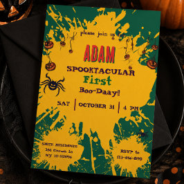 Convite Festa de Aniversário Infantil de Halloween Hallowe