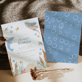 Convite Festa de Aniversário Infantil Debaixo do Mar