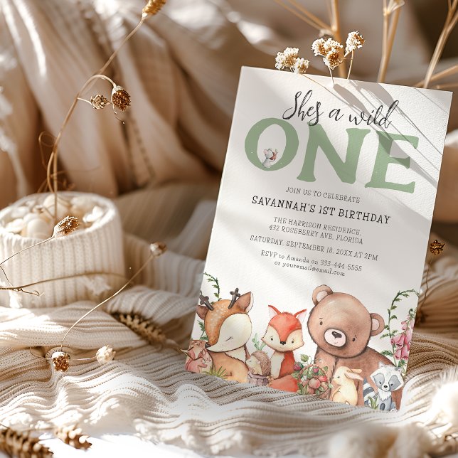 Convite Festa de Aniversário Infantil Doce Animal da Flore (Criador carregado)