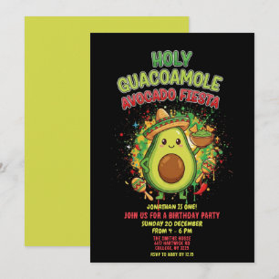 Convite Festa de Aniversário Infantil Holy Guacamole Avoca