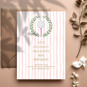 Convite Festa de aniversário Infantil Miniatura de Golfe