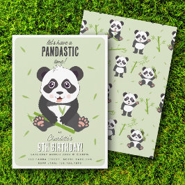Convite Festa de Aniversário Infantil Urso Panda Fofo Kawa