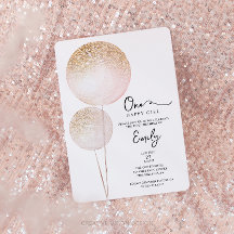 Festa de aniversário inicial de balões brilhantes