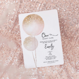 Convite Festa de aniversário inicial de balões brilhantes 
