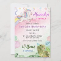 Festa de aniversário Irmão Conjunta de Unicórnio e