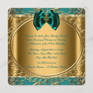 Convite Festa de Aniversário Jade e Ouro