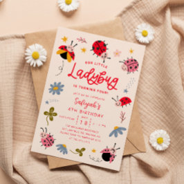 Convite Festa de aniversário Ladybug