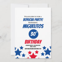 Festa de Aniversário Latina Porto-Ricana Azul