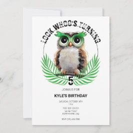 Convite Festa de aniversário Longa da Noite do Coruja