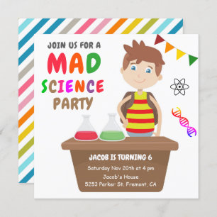 Convite Festa de aniversário louca dos meninos da