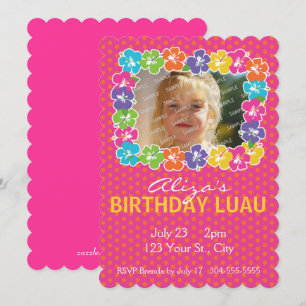 Convite Festa de Aniversário Luau Havaiano