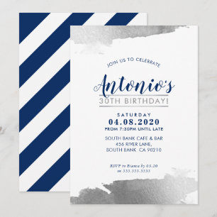 Convite FESTA DE ANIVERSÁRIO LUXE CONVIDA prata dourada mo