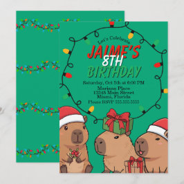Convite Festa de Aniversário Luzes de Natal do Capivara