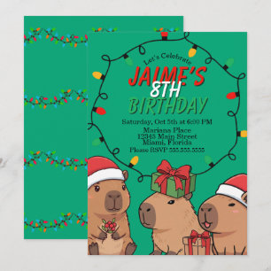 Convite Festa de Aniversário Luzes de Natal do Capivara 