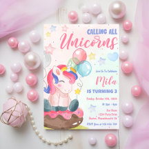 Festa de aniversário mágica do Rainbow Unicorn