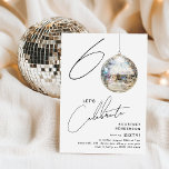 Convite Festa de aniversário mínima de 60ª Bola Disco<br><div class="desc">Celebrar o marco de virar 60 com nosso Convite de aniversário chic e minimalista 60º! Este convite define o palco para uma celebração memorável, com os números '60' com uma reviravolta única - o '0' é uma bola de disco cintilante, brilhando sobre nosso nítido fundo branco. O modelo moderno do...</div>