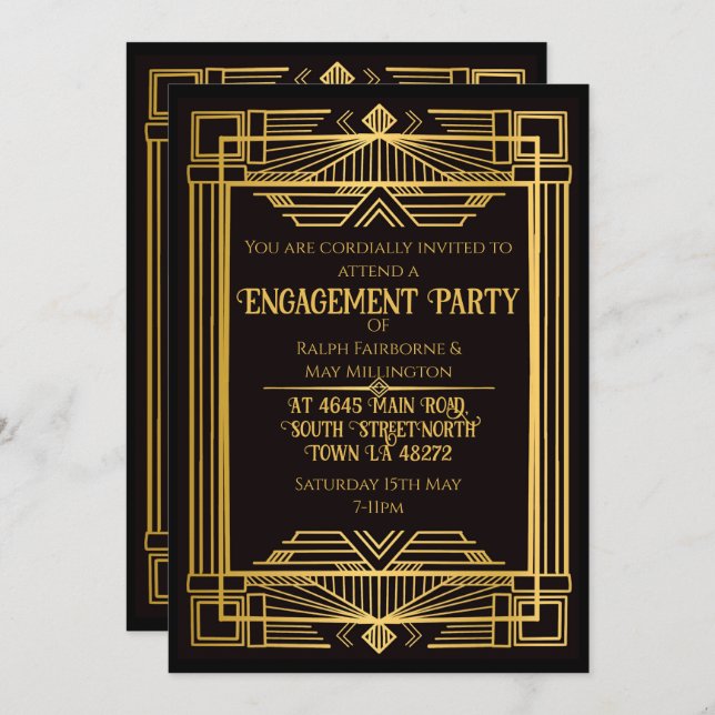 Convite festa de aniversário mistério de assassinato art d (Frente/Verso)