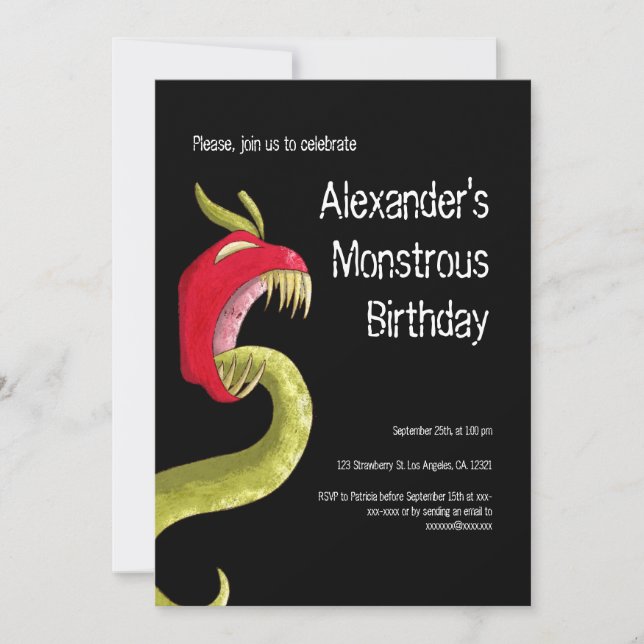 Convite Festa de aniversário Monstro Único (Frente)