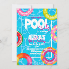 Convite Festa de Aniversário na Piscina