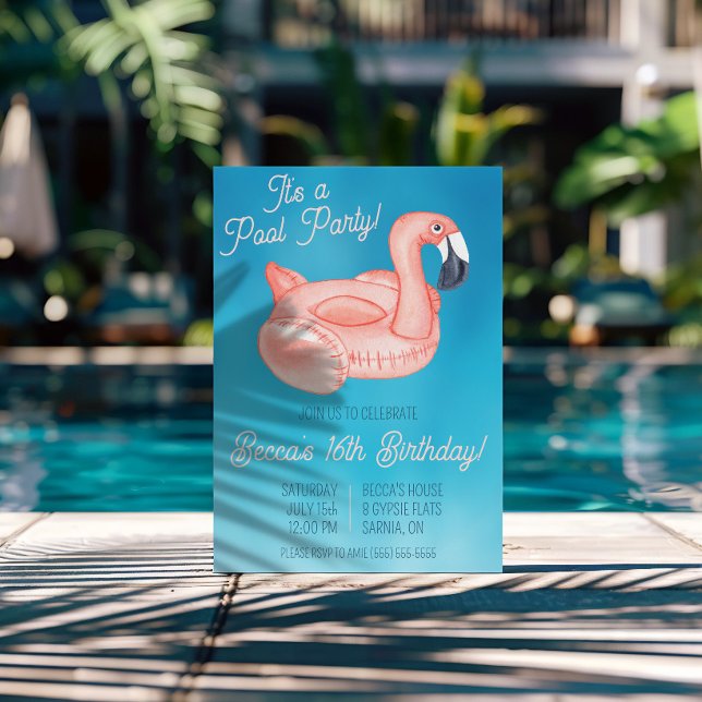 Convite Festa de Aniversário na Piscina (Criador carregado)