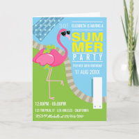 Festa de Aniversário na Piscina com Flamingo Rosa