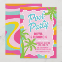 festa de aniversário na piscina com redemoinho de