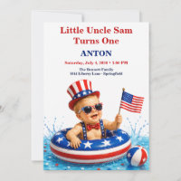 Festa de Aniversário na Piscina do Pequeno Tio Sam