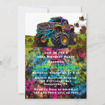 Festa de aniversário Neon Paint Monster Truck Boy