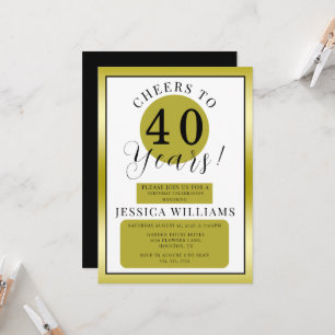 Convite Festa de aniversário Neutra de Gênero Branco e Dou