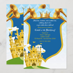 Convite Festa de Aniversário no Castelo do Príncipe Real A