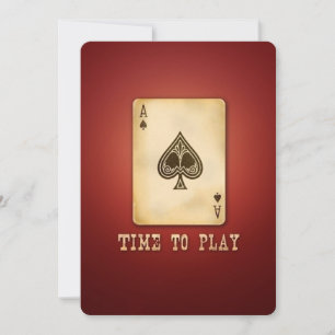 Convite Festa de Aniversário ou Torneio de Poker Vintage A