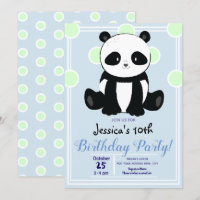 Festa de aniversário Panda e Bolinhas Azuis