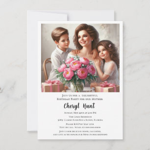 Convite Festa de Aniversário para a Família da Mãe 