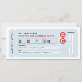 Convite Festa de aniversário para crianças com bilhetes de