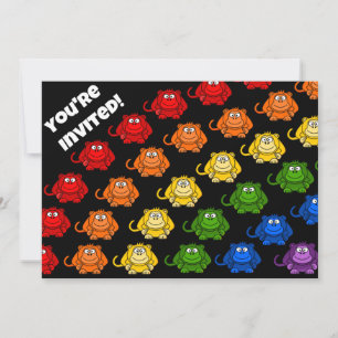 Convite Festa de aniversário para crianças do Macaco Col