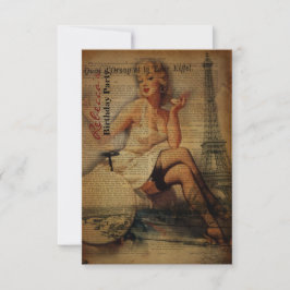 Convite festa de aniversário parisiense feminino da torre