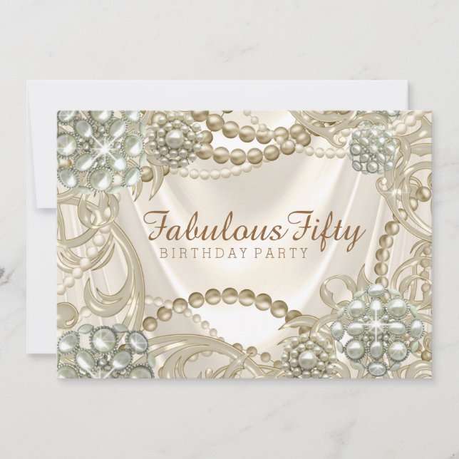 Convite Festa de Aniversário Pérola da Mulher (Frente)