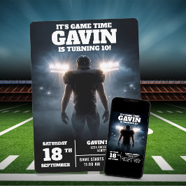 Convite Festa de aniversário Personalizada de Futebol